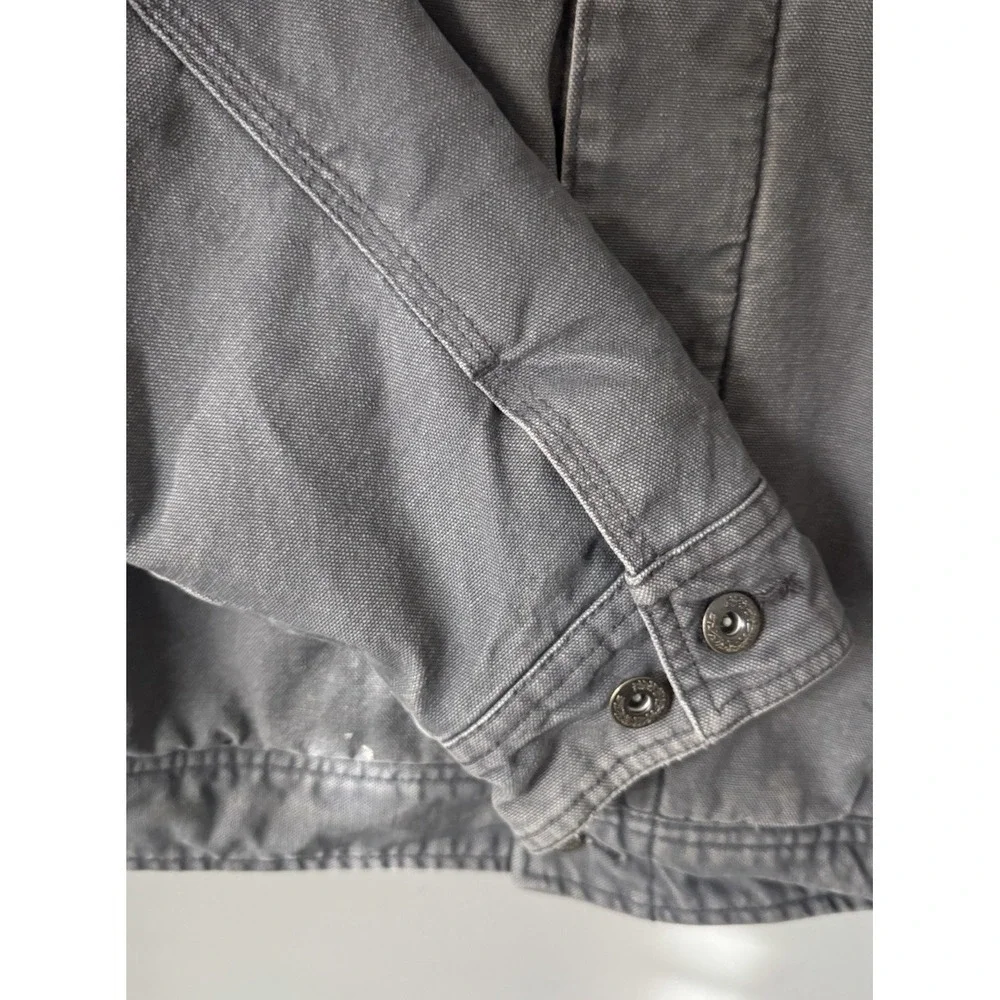 Woolrich Canvas Sherpa Lined Jacket Men's XXL Gray Corduroy Collar Workwear Good